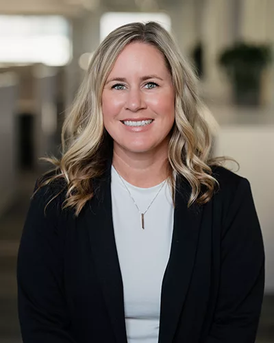 A business headshot of Ashley Mongan, registered client service associate at Lions Wealth Partners, a top financial management firm in Indianapolis, Indiana